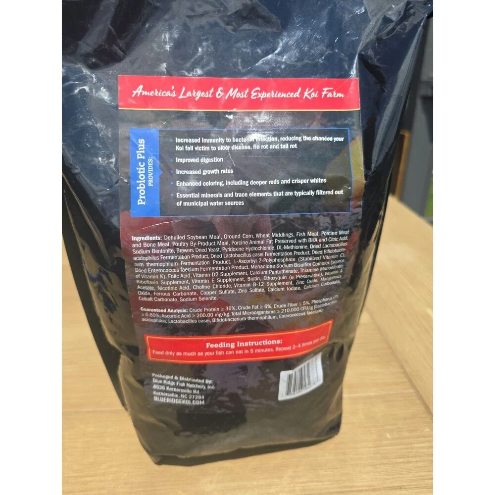 Blue Ridge Probiotic Plus Koi & Goldfish Food 5 lbs - Picture 5 of 5
